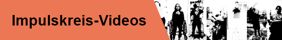 Banner für Impulskreis-Videoprojekte mit Schwarz/Weiß Bildern von verschiedenen Tanzenden mit und ohne Behinderung.
